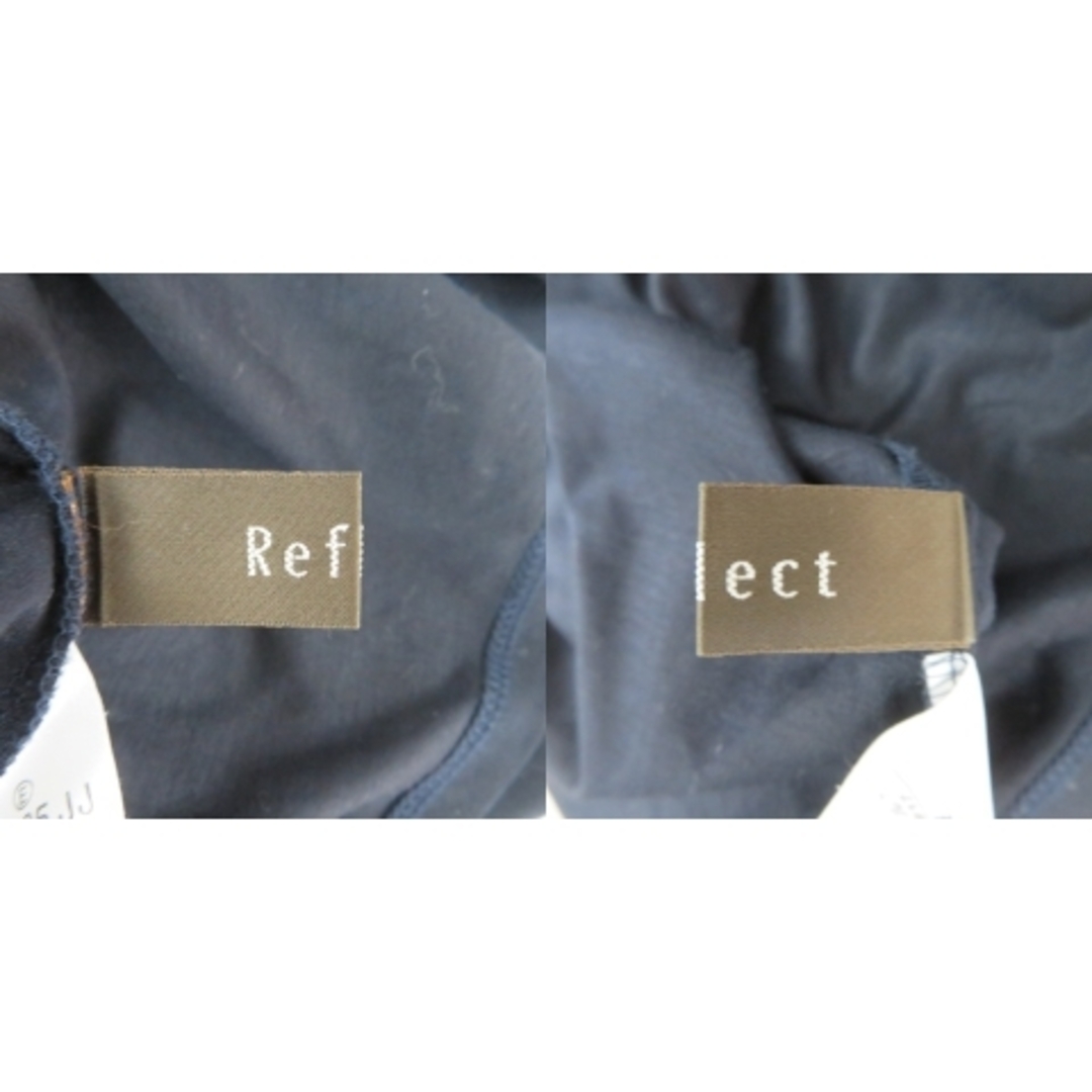 ReFLEcT(リフレクト)のリフレクト カットソー 半袖 ラウンドネック 切替 レース 無地 9 紺 レディースのトップス(カットソー(半袖/袖なし))の商品写真