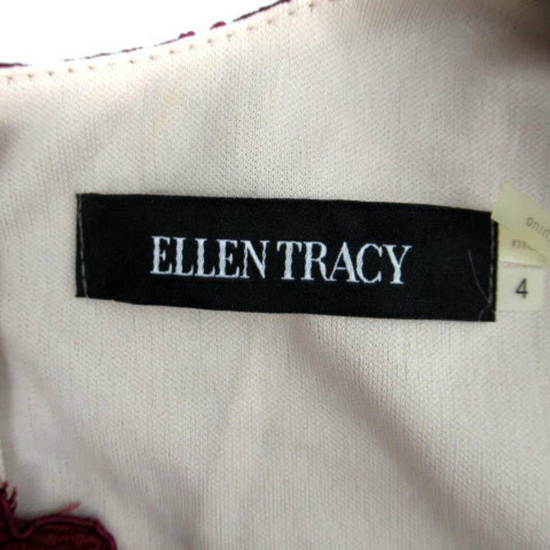 other(アザー)のEllen Tracy エレントレーシー ワンピース レース 4 ワインレッド レディースのワンピース(ひざ丈ワンピース)の商品写真