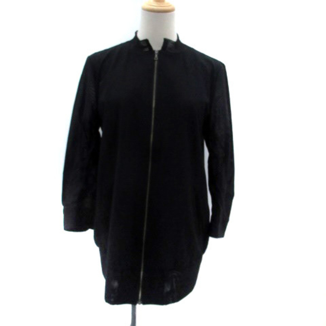 ギャバジンケーティー ブルゾンジャケット メッシュ ジップアップ 11 L 黒 レディースのジャケット/アウター(ブルゾン)の商品写真