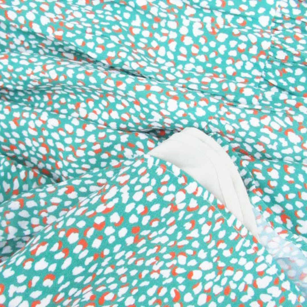 Spick & Span(スピックアンドスパン)のスピック&スパン フレアスカート ロング丈 総柄 38 M マルチカラー 青緑 レディースのスカート(ロングスカート)の商品写真