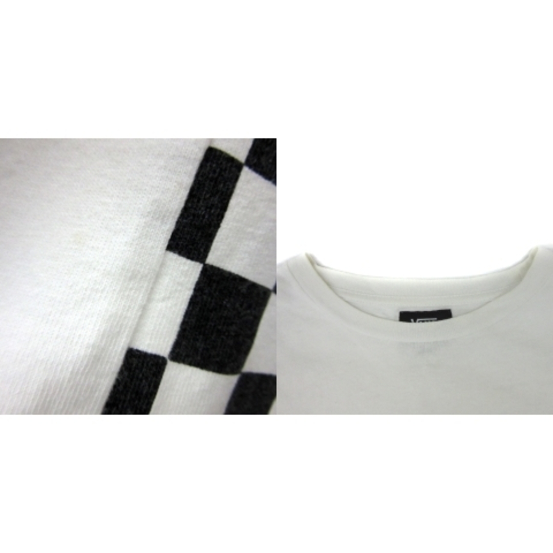 VANS(ヴァンズ)のバンズ Tシャツ カットソー 長袖 ラウンドネック ロゴプリント M 白 黒 メンズのトップス(Tシャツ/カットソー(七分/長袖))の商品写真