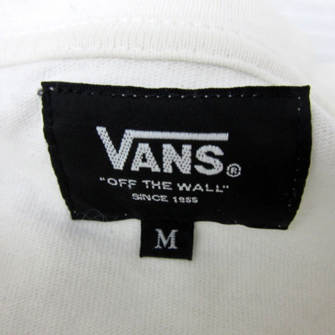 VANS(ヴァンズ)のバンズ Tシャツ カットソー 長袖 ラウンドネック ロゴプリント M 白 黒 メンズのトップス(Tシャツ/カットソー(七分/長袖))の商品写真