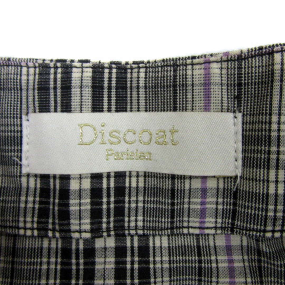 Discoat(ディスコート)のディスコート ブラウス シャツ 長袖 チェック柄 オーバーサイズ M グレー レディースのトップス(シャツ/ブラウス(長袖/七分))の商品写真