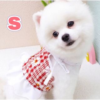 犬 犬服 ワンピース かわいい おしゃれ フリル スカート 花柄 S 小型犬 夏(犬)