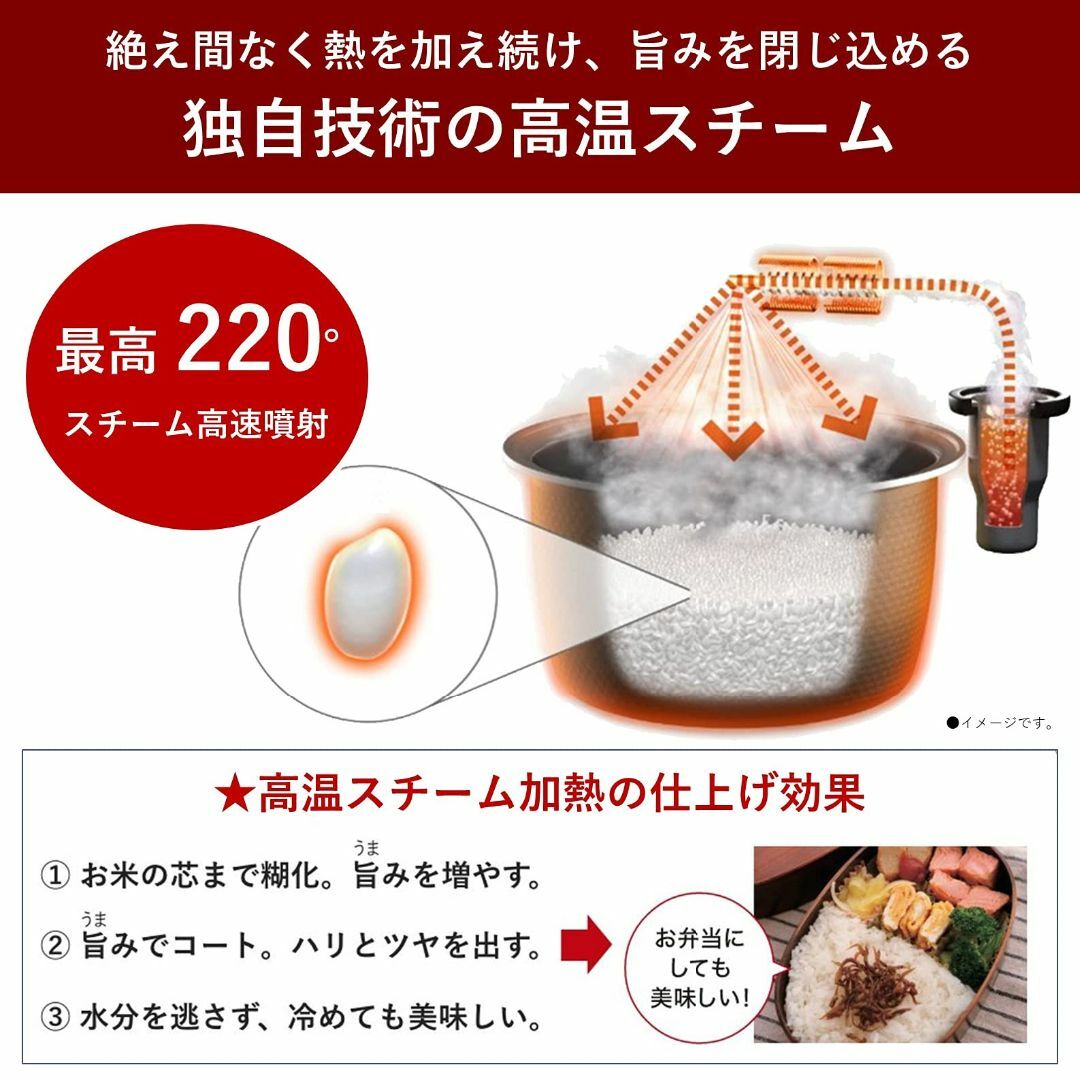 パナソニック 炊飯器 5.5合 大火力おどり炊き スチーム&全面発熱6段IH式  スマホ/家電/カメラの生活家電(その他)の商品写真