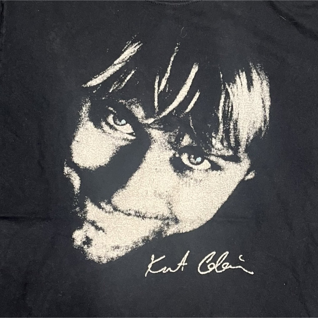 KurtCobain カートコバーンバンドTシャツ/バンT/USED/古着L メンズのトップス(Tシャツ/カットソー(半袖/袖なし))の商品写真