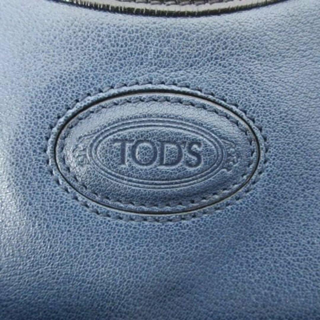 TOD'S(トッズ)のトッズ ジェニュイン レザー NA19 ハンドバッグ 皮革 レザー 無地 青 レディースのバッグ(ハンドバッグ)の商品写真