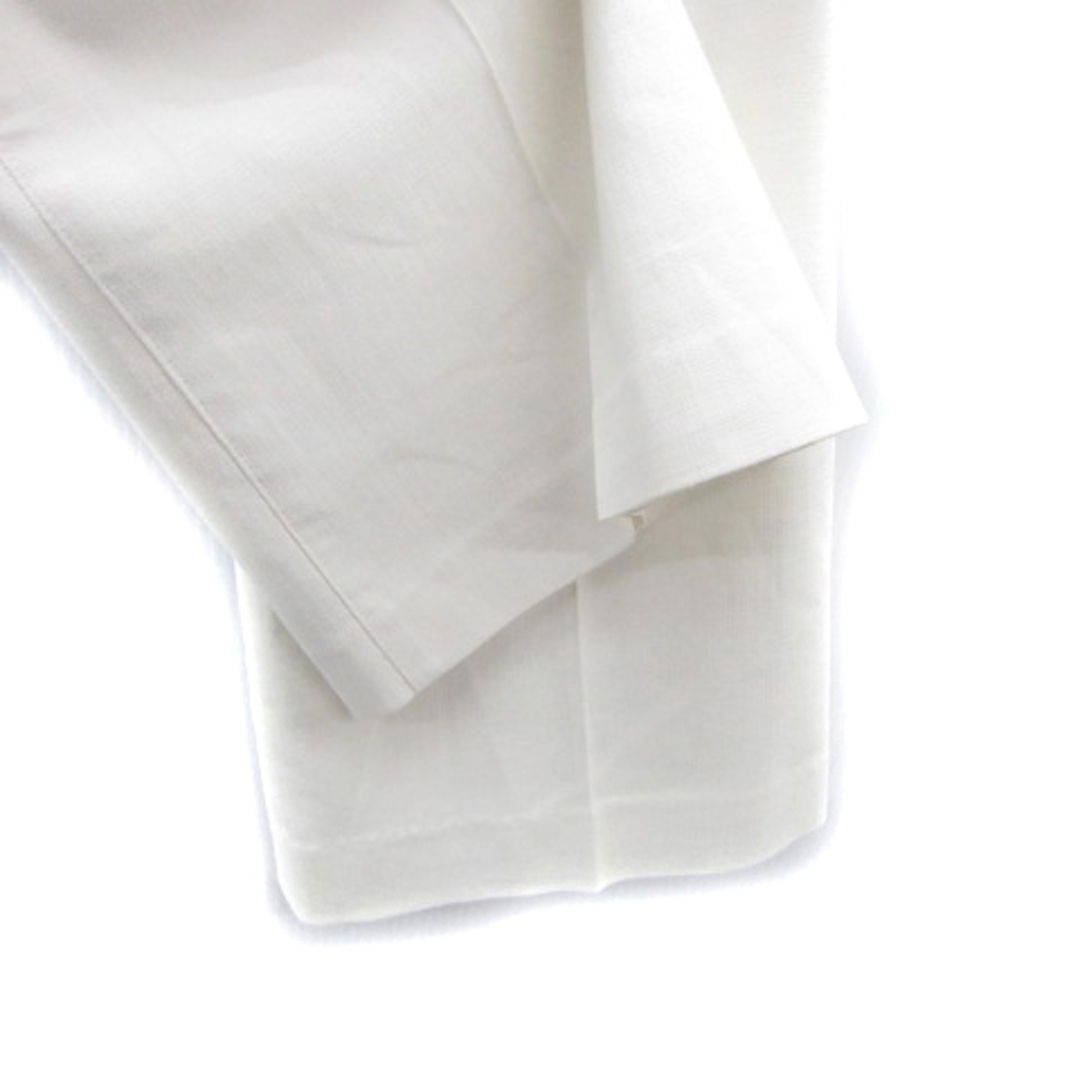 M-premier(エムプルミエ)のエムプルミエ スラックスパンツ フレアパンツ ロング丈 リネン混 麻 34 白 レディースのパンツ(その他)の商品写真