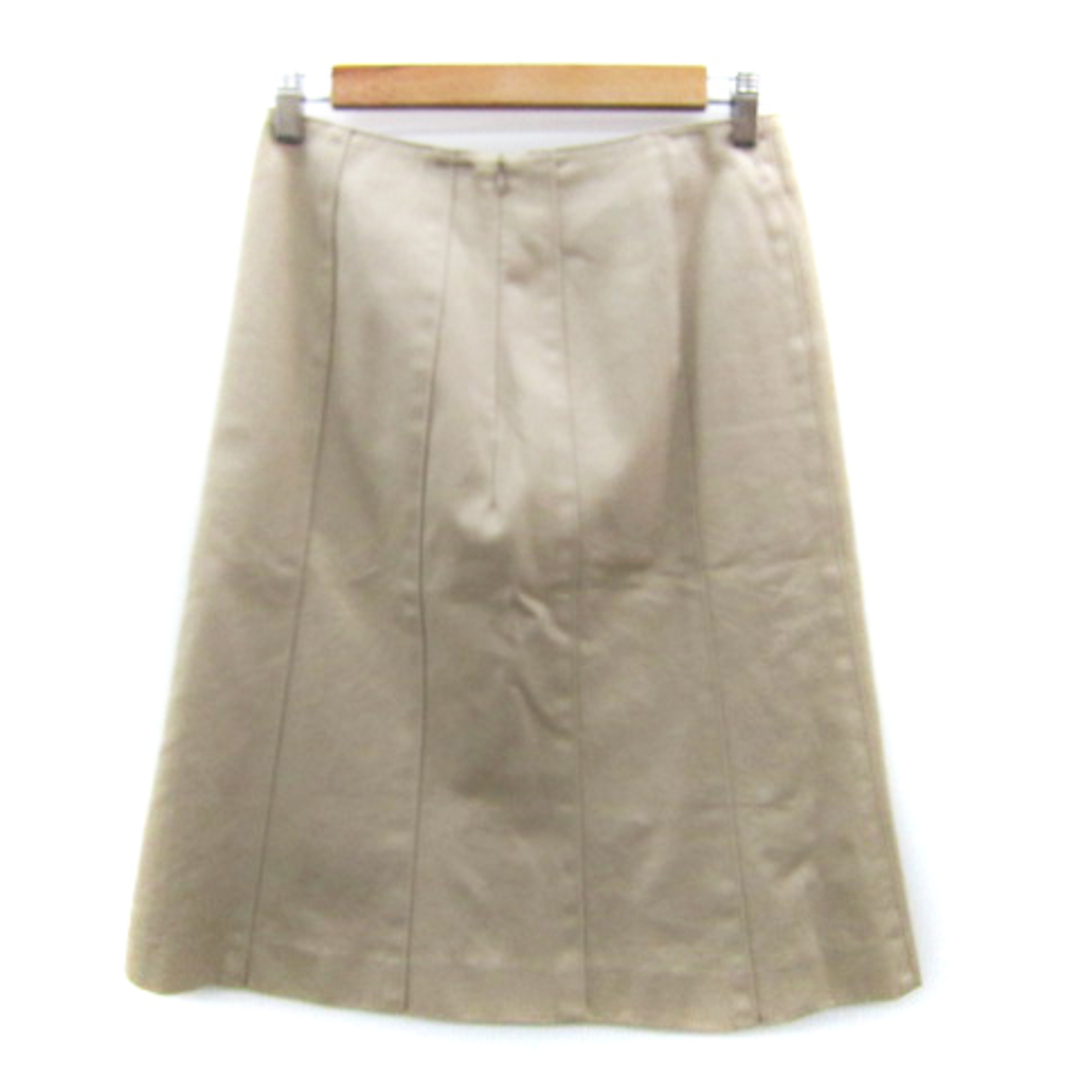 NATURAL BEAUTY BASIC(ナチュラルビューティーベーシック)のナチュラルビューティーベーシック フレアスカート ミモレ丈 無地 M ベージュ レディースのスカート(ひざ丈スカート)の商品写真