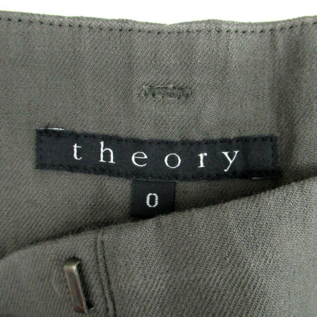 theory(セオリー)のセオリー スラックスパンツ 麻 リネン 0 小さいサイズ チャコールグレー レディースのパンツ(その他)の商品写真