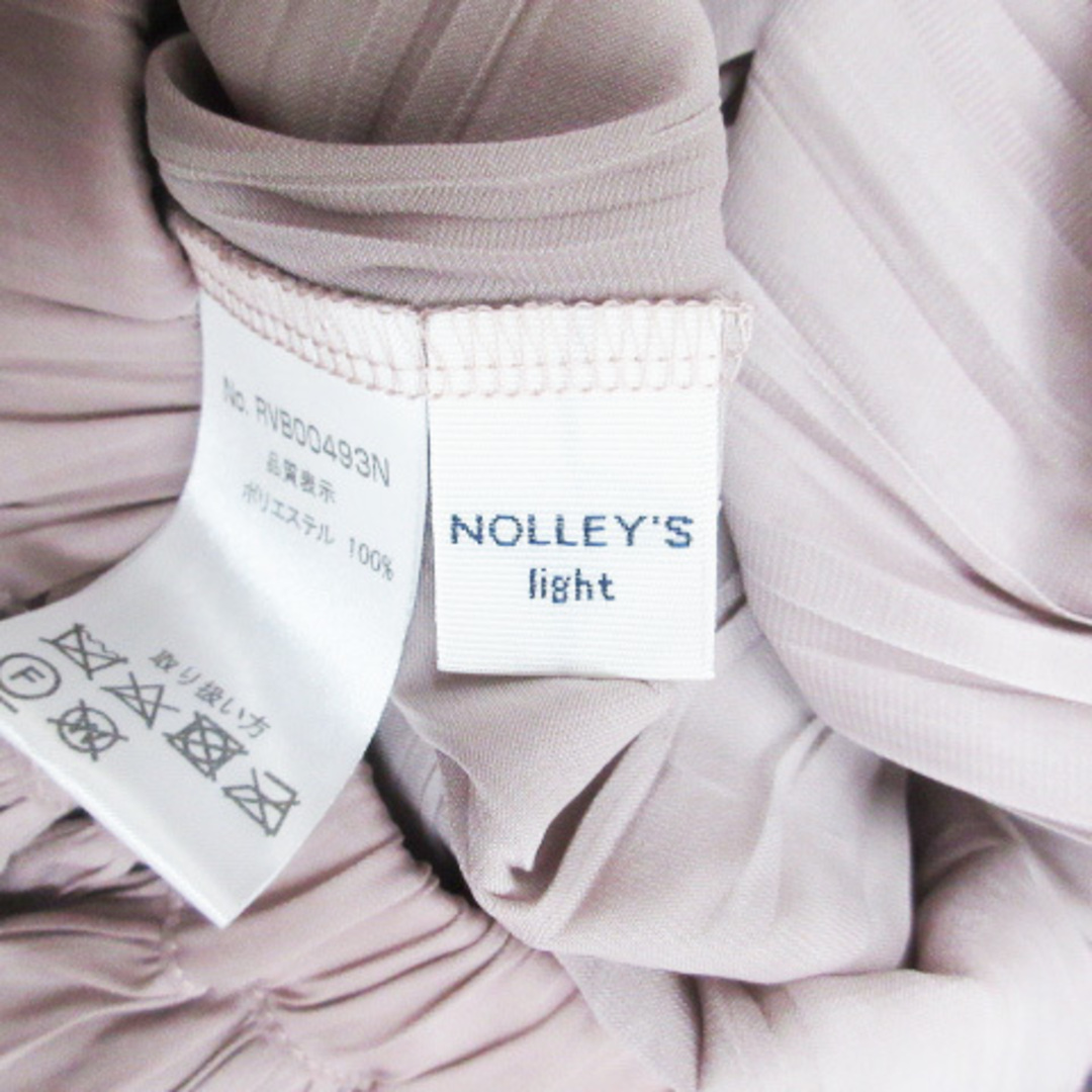 NOLLEY'S(ノーリーズ)のノーリーズ light プリーツスカート ロング丈 マキシ丈 無地 ピンク レディースのスカート(ロングスカート)の商品写真