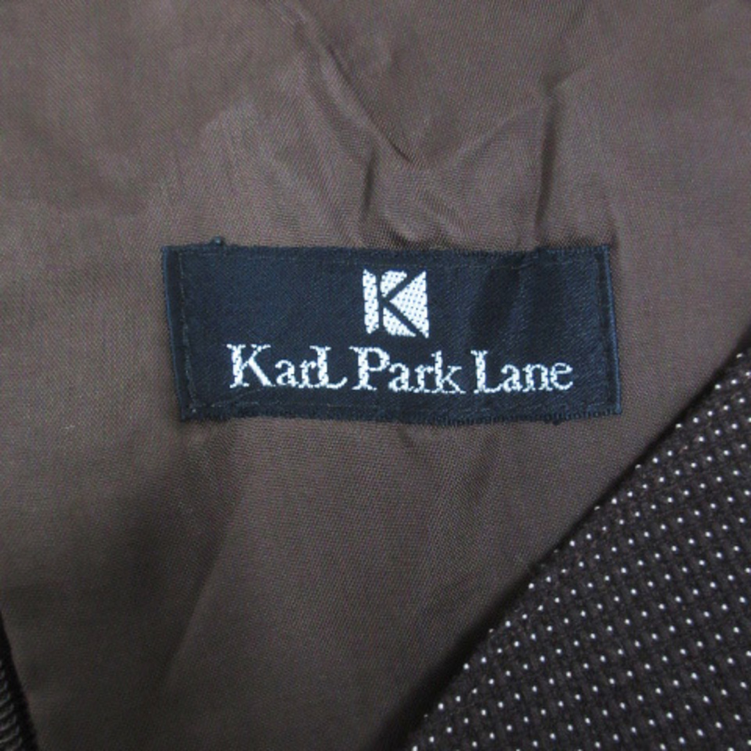 KarL Park Lane(カールパークレーン)のカールパークレーン ワンピース ひざ丈 ノースリーブ ドット柄 9 M 茶 白 レディースのワンピース(ひざ丈ワンピース)の商品写真