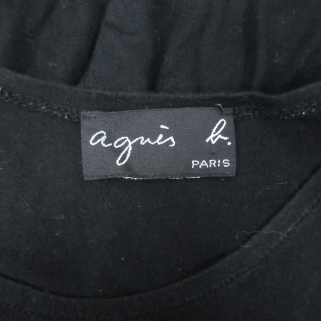 agnes b.(アニエスベー)のアニエスベー カットソー Tシャツ 半袖 ドルマンスリーブ Uネック 無地 黒 レディースのトップス(カットソー(半袖/袖なし))の商品写真