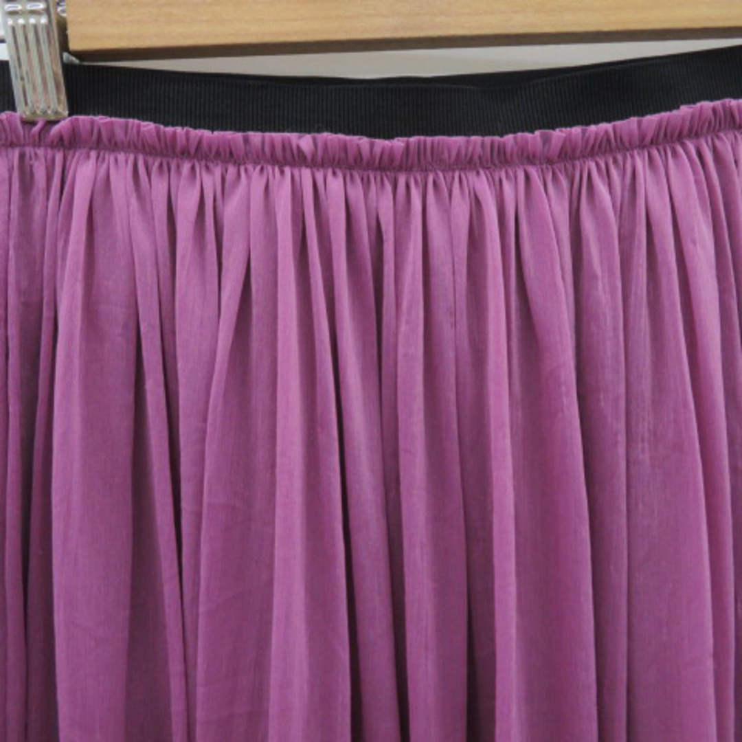 ABAHOUSE(アバハウス)のフォンセ フレアスカート ギャザースカート ロング丈 無地 38 M レディースのスカート(ロングスカート)の商品写真