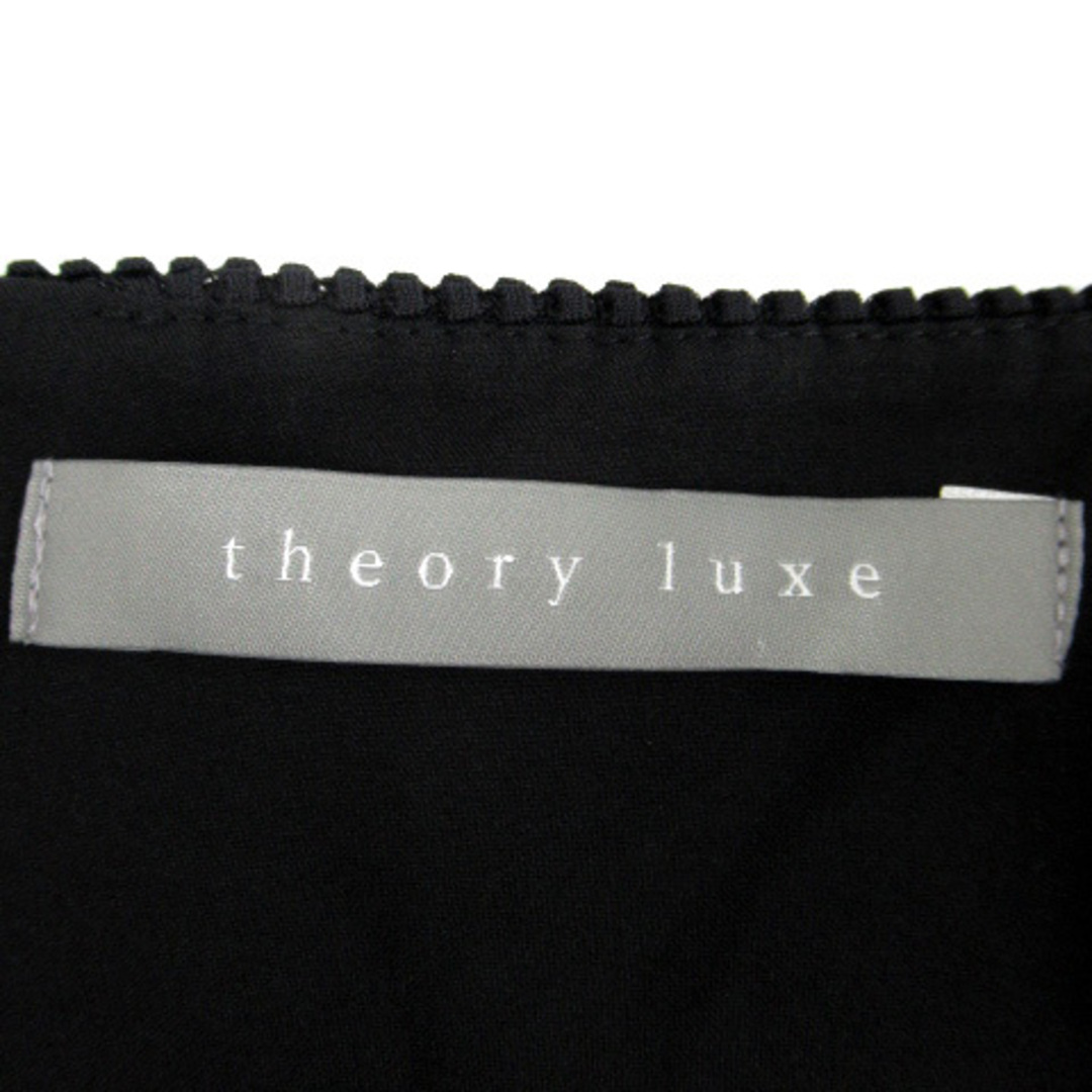 Theory luxe(セオリーリュクス)のセオリーリュクス ワンピース ミモレ丈 スクエアネック 38 M  黒 レディースのワンピース(ひざ丈ワンピース)の商品写真