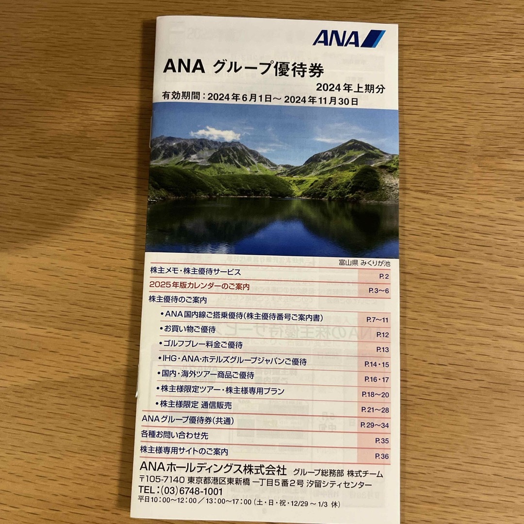 ANA(全日本空輸)(エーエヌエー(ゼンニッポンクウユ))のANA株主優待券4枚「2024年6月1日〜2025年5月31日搭乗」 チケットの優待券/割引券(その他)の商品写真