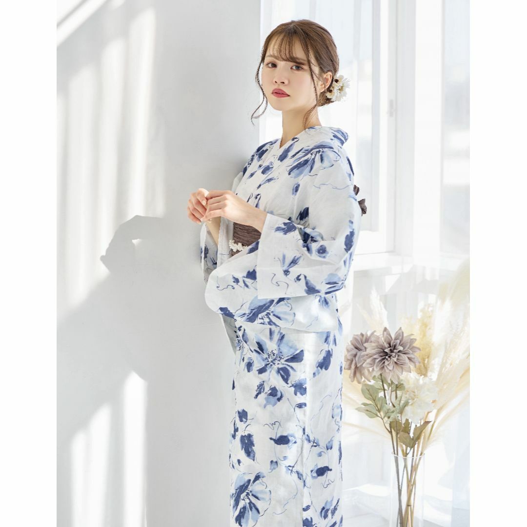 浴衣 ゆかた 浴衣セット セット 大人 レディース 新品 白 青 花 浴衣 ゆかた 浴衣セット セット 大人 レディース 新品 白 青 花
