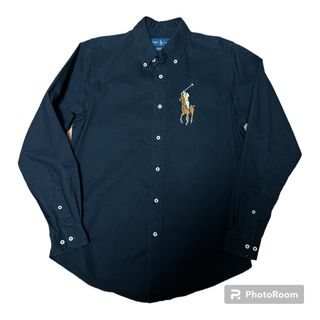 ラルフローレン(Ralph Lauren)の良品 Ralph Lauren ビッグポニー 刺繍 ボタンダウンシャツ S 黒(シャツ)