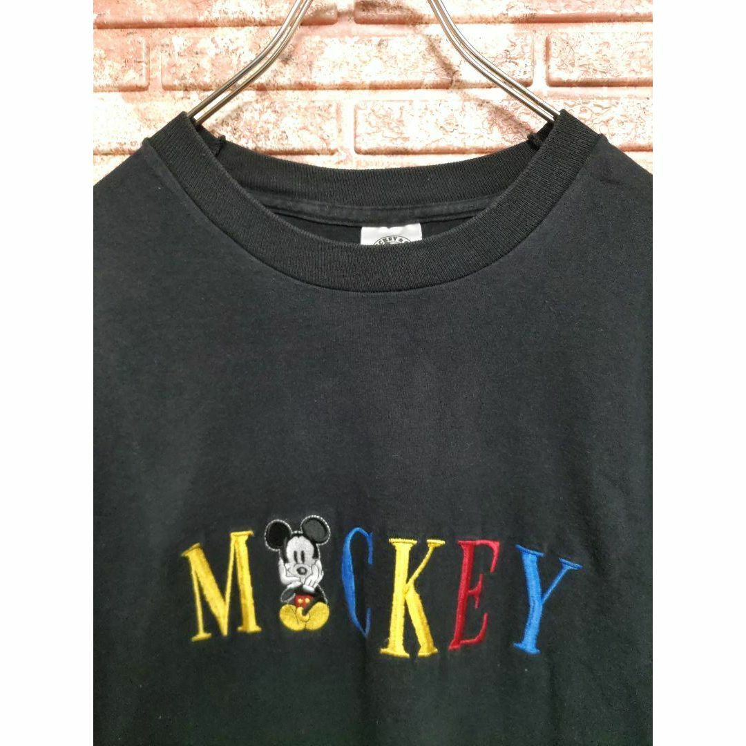 Disney(ディズニー)のディズニー ミッキーマウス USA製 クルーネック 半袖Tシャツ 黒 ワンサイズ メンズのトップス(Tシャツ/カットソー(半袖/袖なし))の商品写真