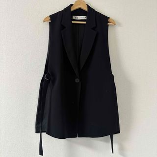 ザラ(ZARA)のZARA ジレ ブラック(ベスト/ジレ)