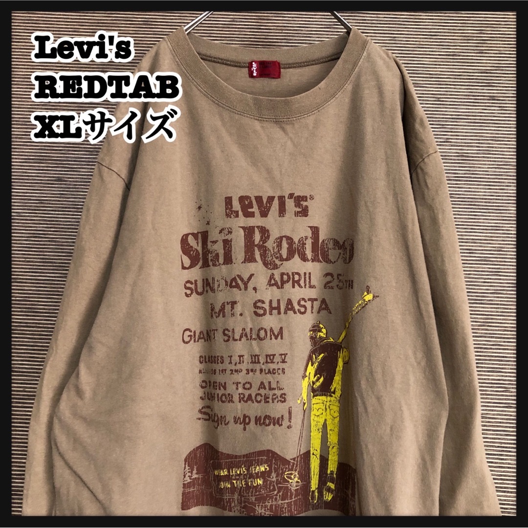 Levi's(リーバイス)の【リーバイス】長袖Tシャツ　ロンT　レッドタブ　黄土色　刺繍　ロデオ18 メンズのトップス(Tシャツ/カットソー(七分/長袖))の商品写真