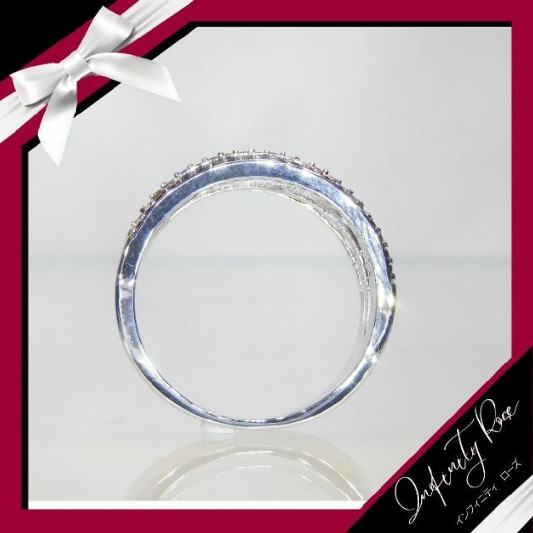（1107）22号　ブラック×クリアモノトーン男女共通高級の指輪　ペアリング レディースのアクセサリー(リング(指輪))の商品写真