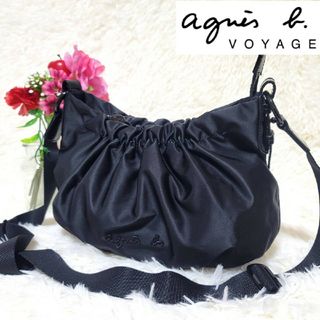 agnes b. - 【極美品】アニエスベー ショルダーバッグバッグ ナイロン エナメル ブラック