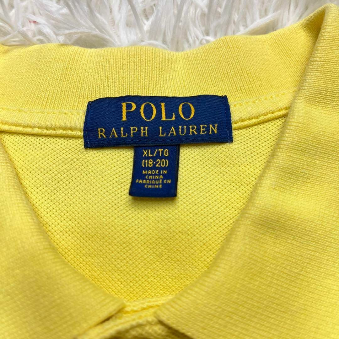 POLO RALPH LAUREN(ポロラルフローレン)のポロラルフローレン　半袖ポロシャツ　イエロー　ビッグポニー刺繍　XL 現行タグ メンズのトップス(ポロシャツ)の商品写真