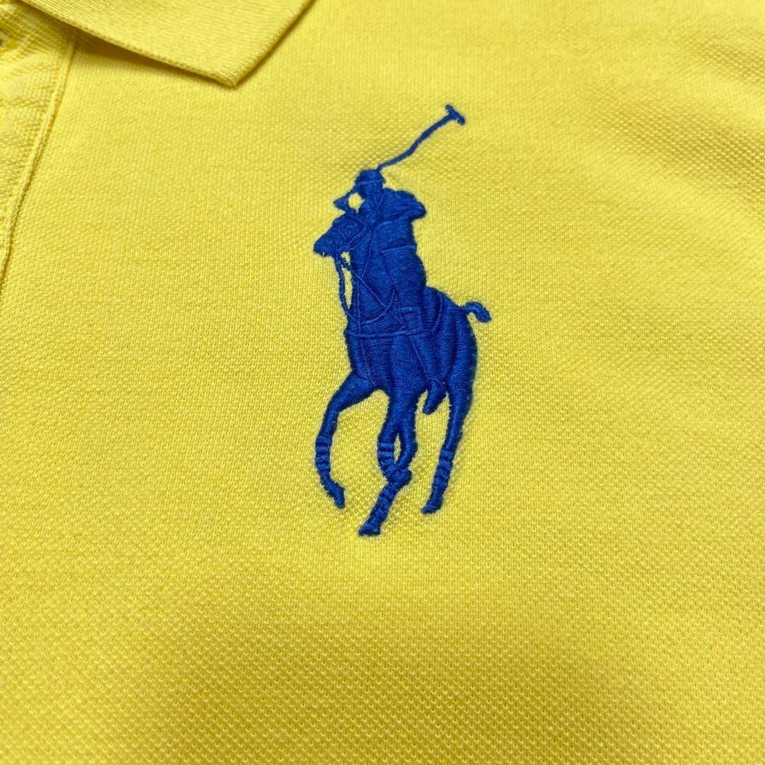 POLO RALPH LAUREN(ポロラルフローレン)のポロラルフローレン　半袖ポロシャツ　イエロー　ビッグポニー刺繍　XL 現行タグ メンズのトップス(ポロシャツ)の商品写真