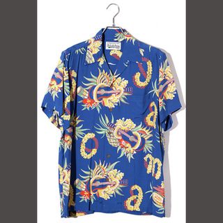 ワコマリア(WACKO MARIA)のワコマリア SIZE:L JAMAICA FLOWER アロハシャツ ブルー(シャツ)