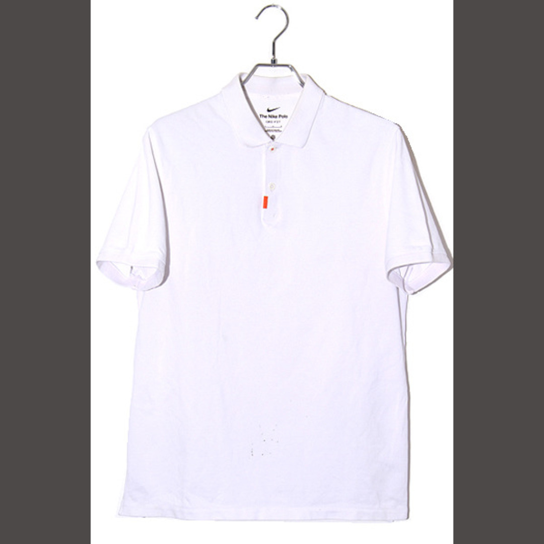 NIKE(ナイキ)のNIKE ナイキ ドライフィット 鹿の子 半袖 ポロシャツ L ホワイト メンズのトップス(ポロシャツ)の商品写真
