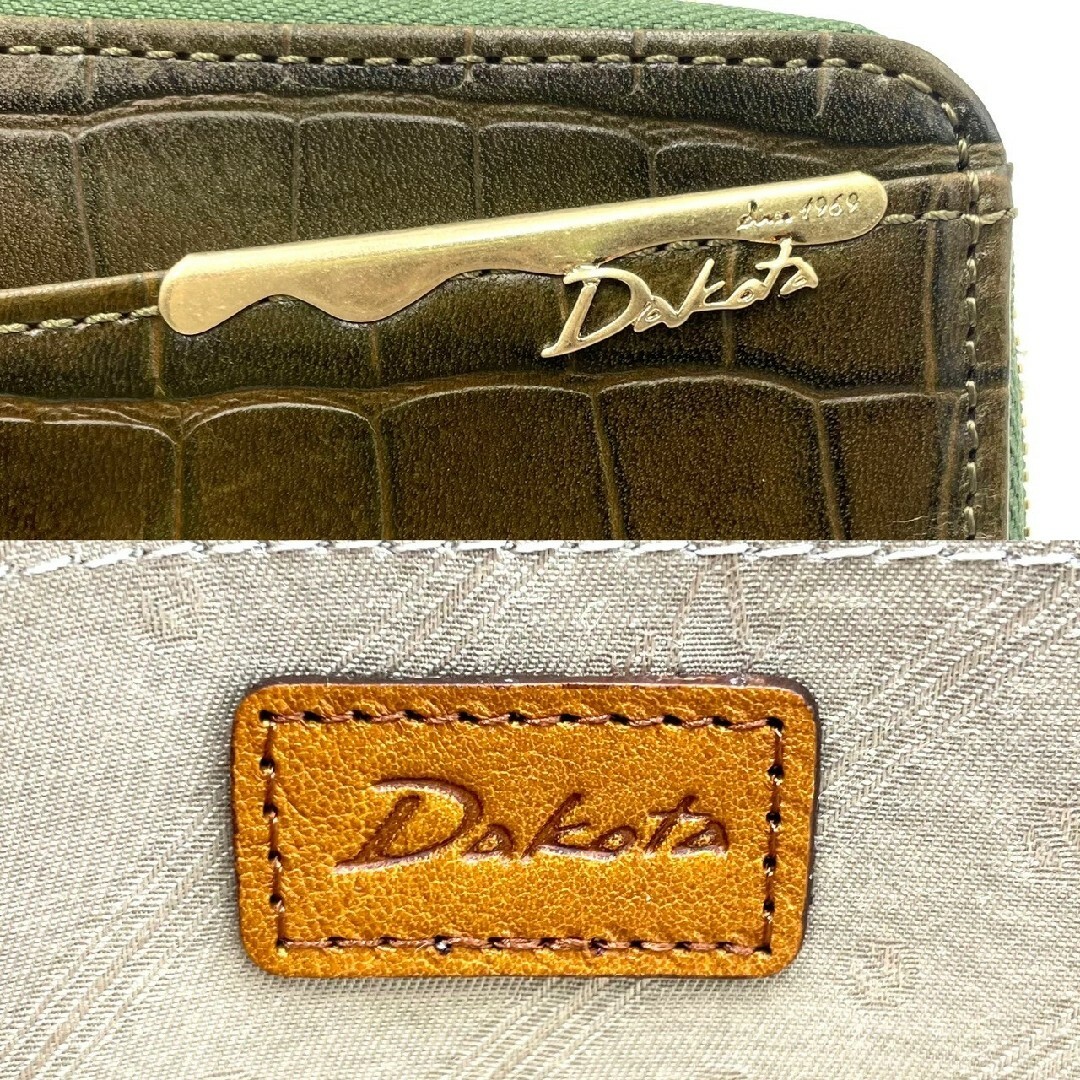 Dakota(ダコタ)の☆金具ロゴ 型押し☆Dakota L字ファスナー 長財布 ブラウン レザー レディースのファッション小物(財布)の商品写真