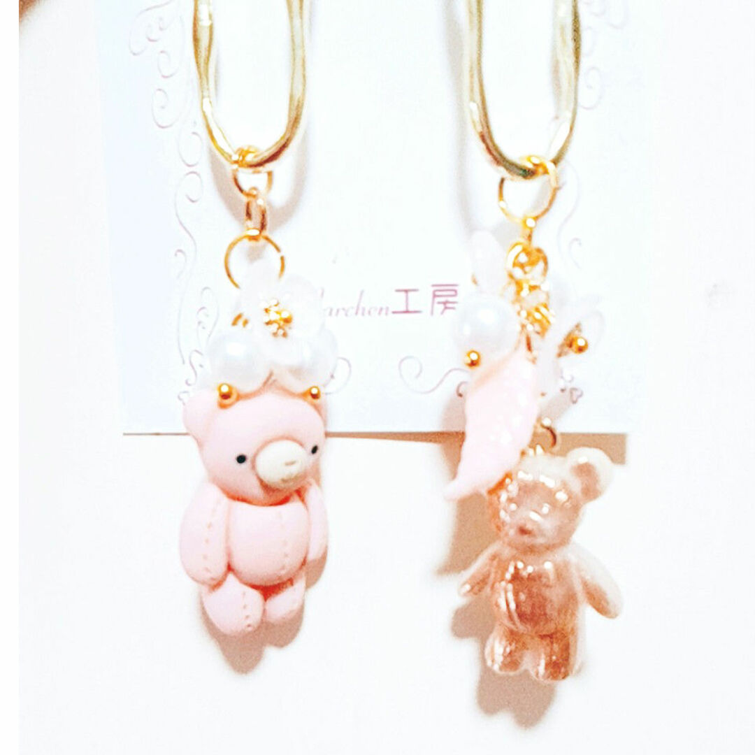 【土日限定】BEAR/ジャラジャラ/Flower/Pierce/earrings レディースのアクセサリー(ピアス)の商品写真