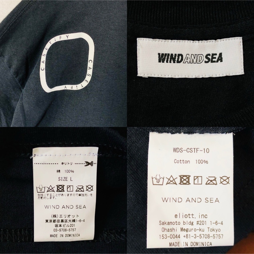 WIND AND SEA(ウィンダンシー)の【人気デザイン】ウィンダンシー ワンポインロゴ ホログラムゴロ Tシャツ 黒 メンズのトップス(Tシャツ/カットソー(半袖/袖なし))の商品写真