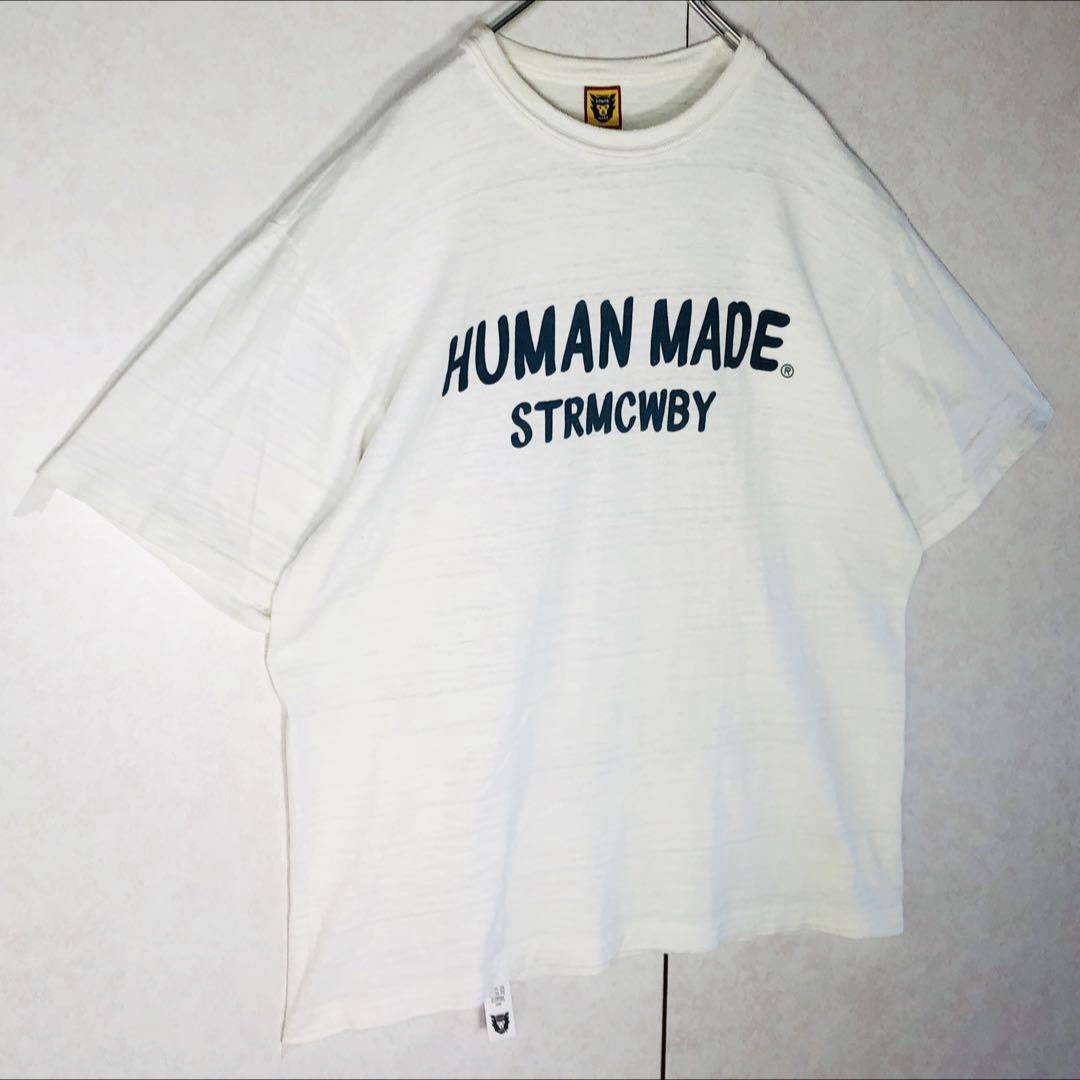 HUMAN MADE(ヒューマンメイド)の【美品】ヒューマンメイド シロクマTシャツ デカロゴ XLサイズ ゆるだぼ メンズのトップス(Tシャツ/カットソー(半袖/袖なし))の商品写真