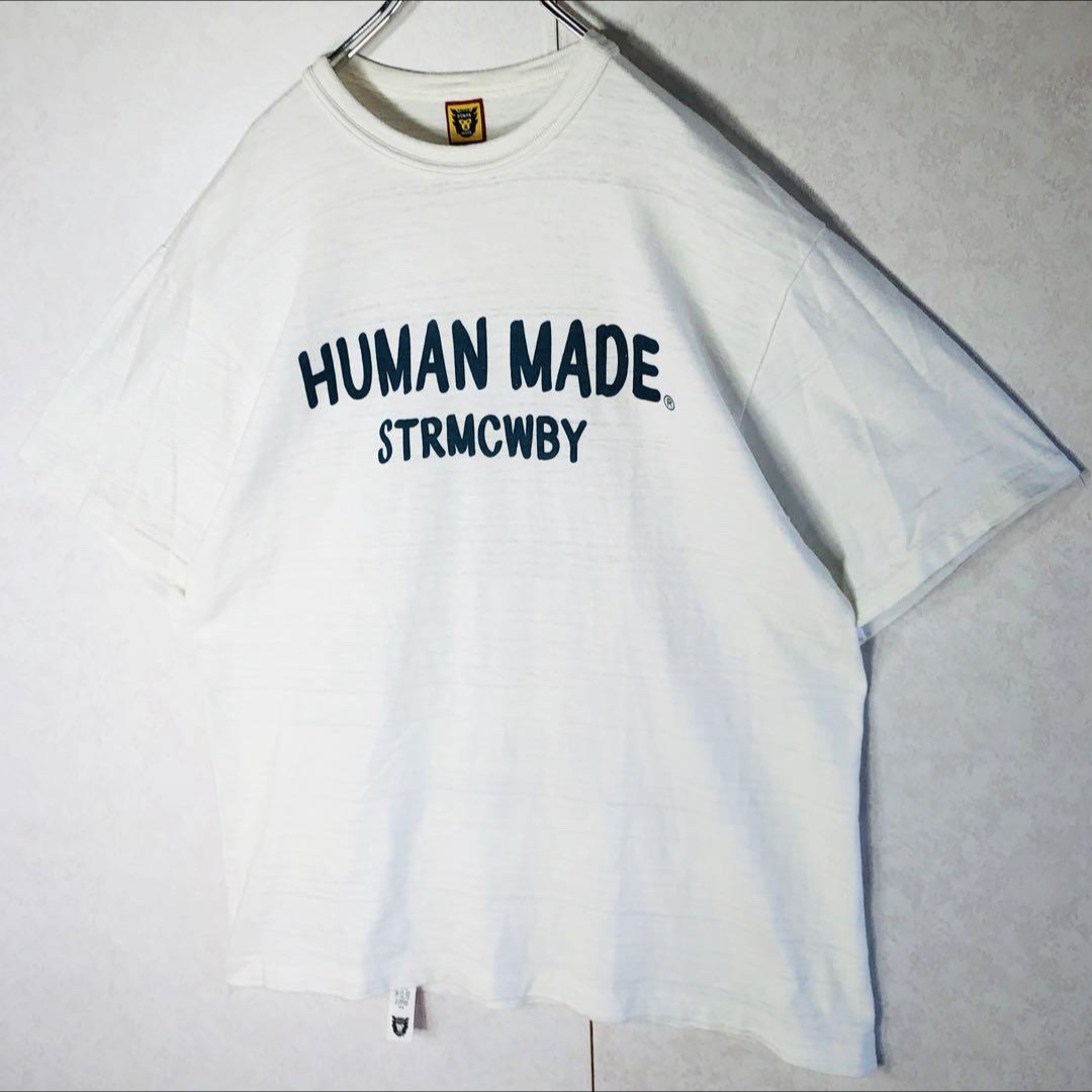 HUMAN MADE(ヒューマンメイド)の【美品】ヒューマンメイド シロクマTシャツ デカロゴ XLサイズ ゆるだぼ メンズのトップス(Tシャツ/カットソー(半袖/袖なし))の商品写真