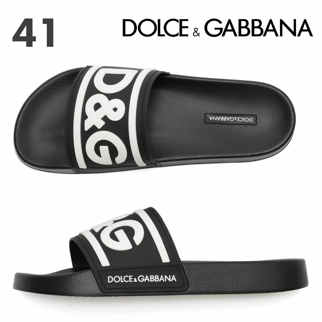 DOLCE&GABBANA(ドルチェアンドガッバーナ)の新品 Dolce & Gabbana ビーチスライドサンダル ラバー DGロゴ メンズの靴/シューズ(サンダル)の商品写真