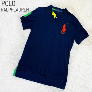 ポロラルフローレン(POLO RALPH LAUREN)のポロラルフローレン　現行タグ　ビックポニー　ネイビー　M 半袖シャツ　ロゴ刺繍(ポロシャツ)