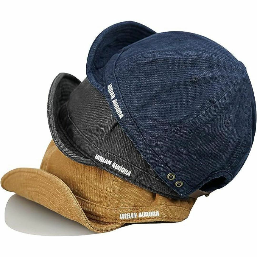 キャップ メンズ アンパイアキャップ ショートブリム 作業帽子 通気　ネイビー メンズの帽子(キャップ)の商品写真