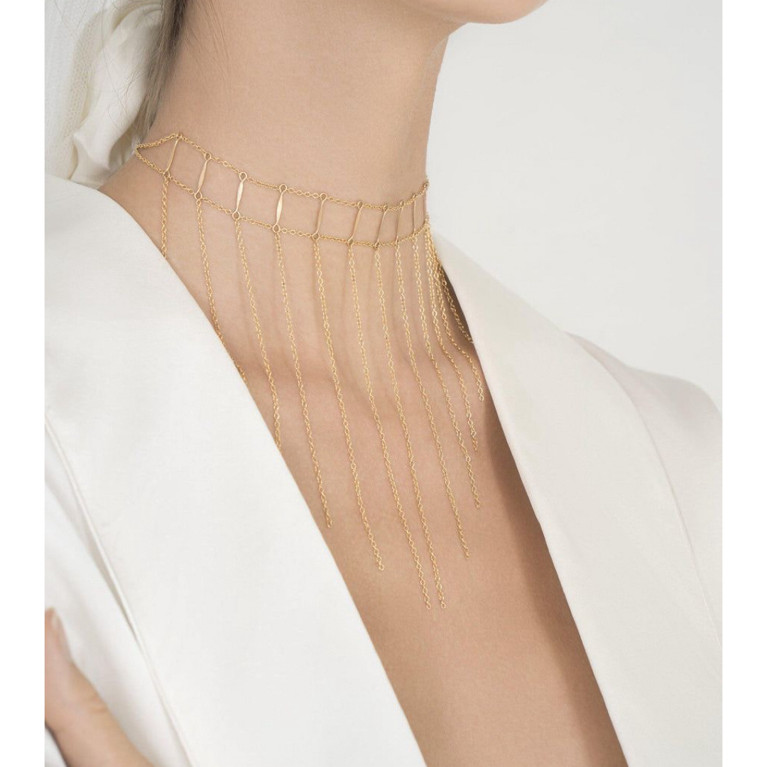 ete(エテ)の繊細超美品＊金10K 多連ネックレス 首飾り 垂れるゴールドバー レディースのアクセサリー(ネックレス)の商品写真