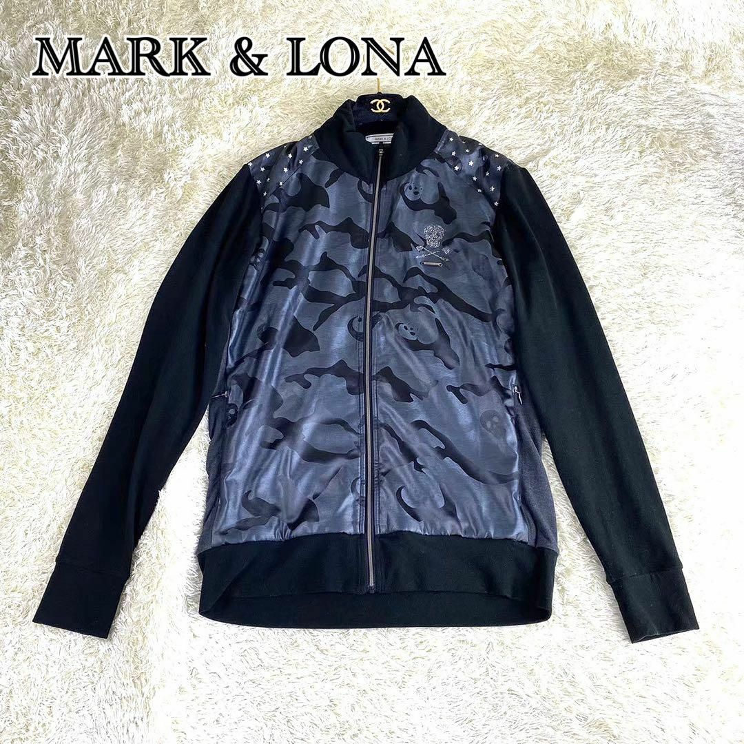 MARK&LONA(マークアンドロナ)の【極美品】マークアンドロナ ゴルフウェア ジャケット ブルゾン カモフラ柄 灰色 スポーツ/アウトドアのゴルフ(ウエア)の商品写真