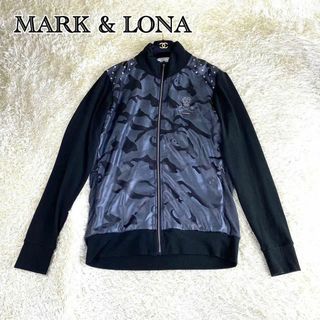 マークアンドロナ(MARK&LONA)の【極美品】マークアンドロナ ゴルフウェア ジャケット ブルゾン カモフラ柄 灰色(ウエア)