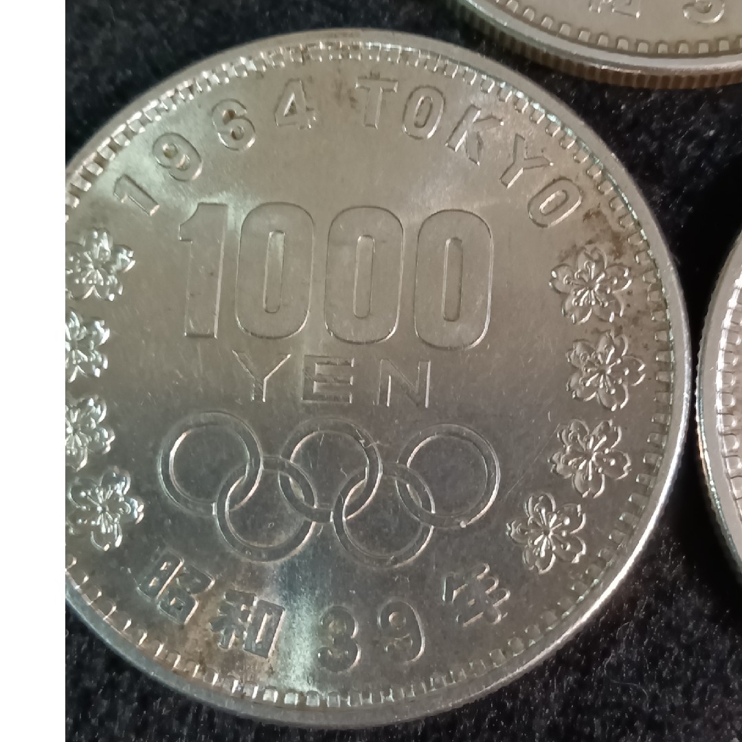 銀貨　東京オリンピック1.000円銀貨　silver925　汚れ少なく綺麗 ６枚 エンタメ/ホビーの美術品/アンティーク(金属工芸)の商品写真