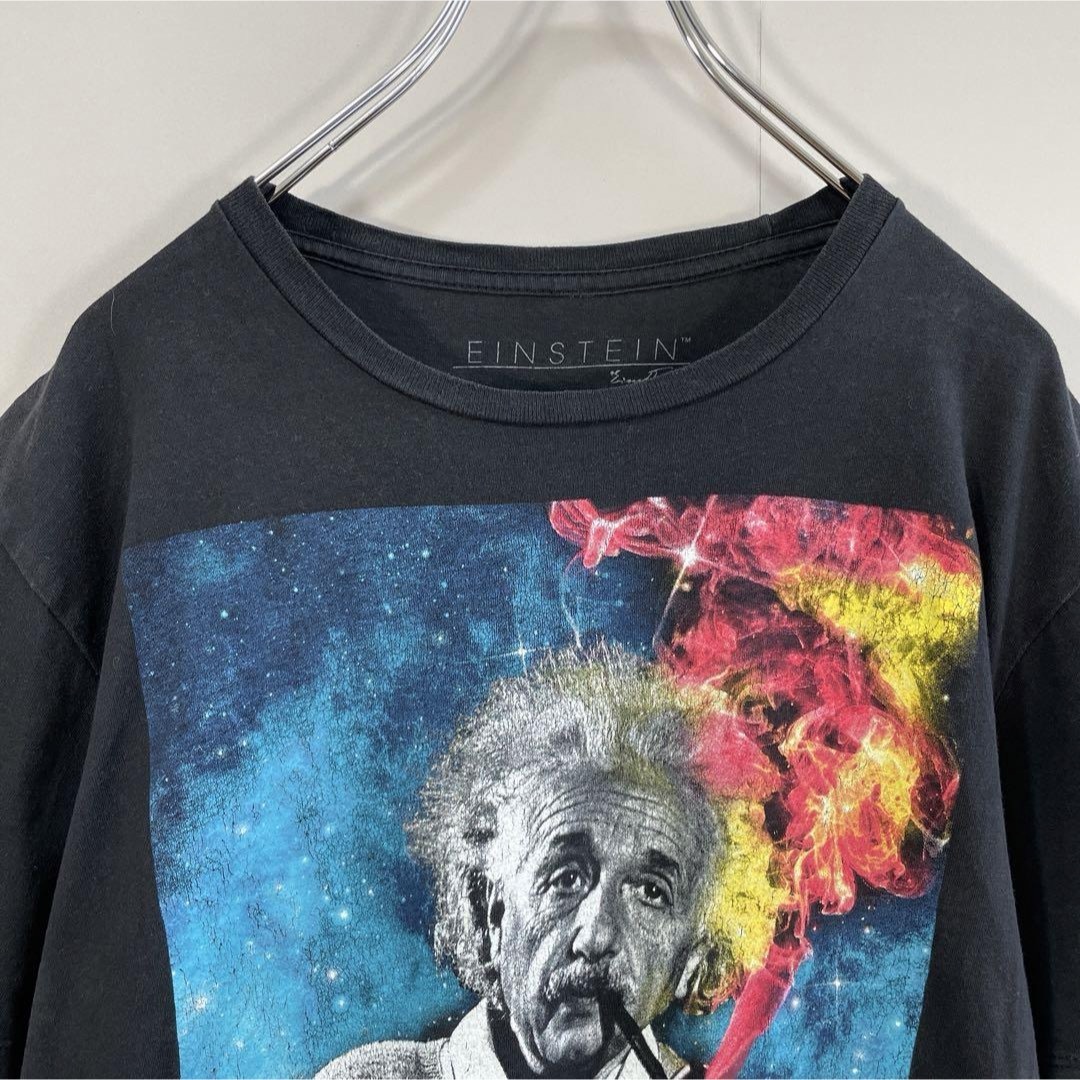 【天才科学者、アインシュタイン】プリントTシャツ古着フォトTレトロY2K黒M メンズのトップス(Tシャツ/カットソー(半袖/袖なし))の商品写真