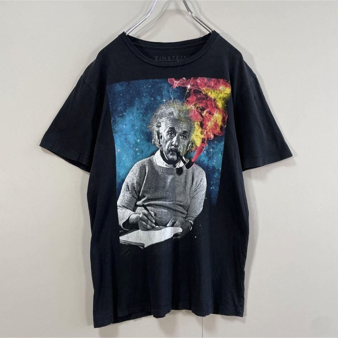 【天才科学者、アインシュタイン】プリントTシャツ古着フォトTレトロY2K黒M メンズのトップス(Tシャツ/カットソー(半袖/袖なし))の商品写真
