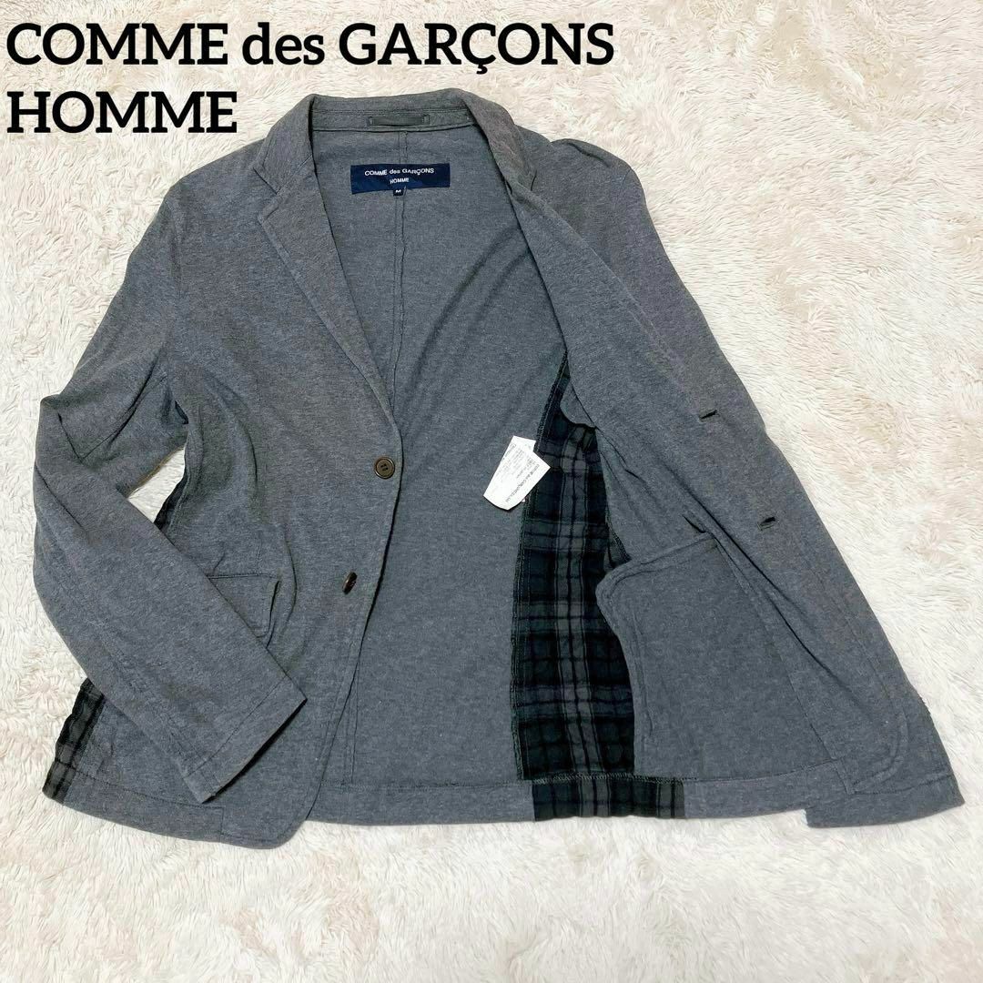 COMME des GARCONS HOMME(コムデギャルソンオム)の【高級希少】コムデギャルソンオム アンコンジャケット 切り返しチェック メンズのジャケット/アウター(テーラードジャケット)の商品写真