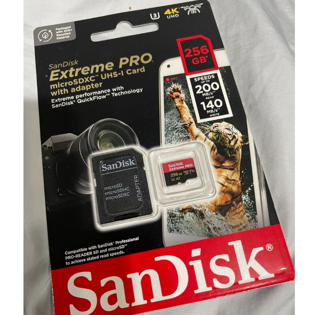 SanDisk(サンディスク)の新品 microSDカード 256GB SanDisk Extreme Pro スマホ/家電/カメラのPC/タブレット(PC周辺機器)の商品写真