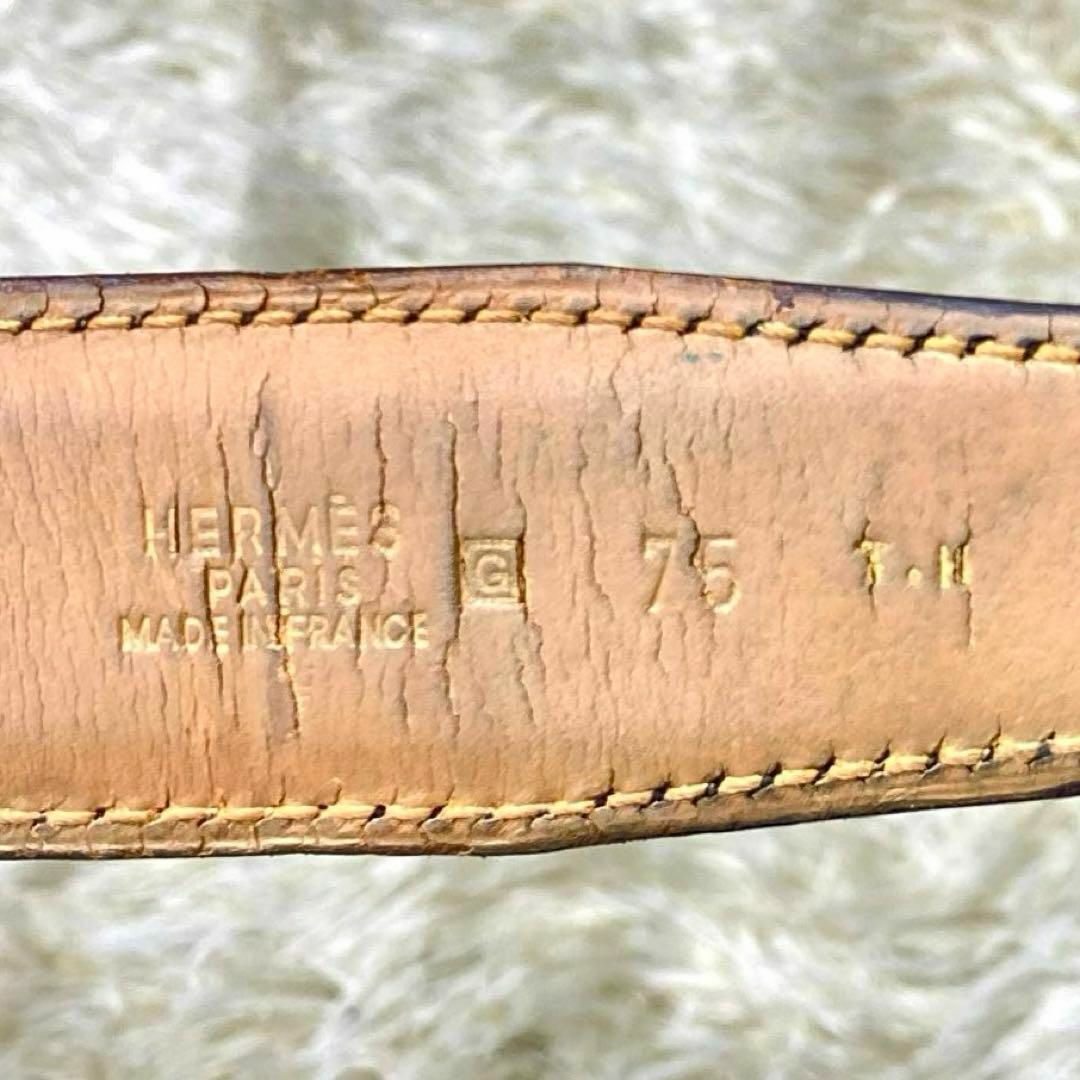 Hermes(エルメス)の【美品】エルメス ベルト コンスタンス リバーシブル 黒 茶 シルバー 75 レディースのファッション小物(ベルト)の商品写真