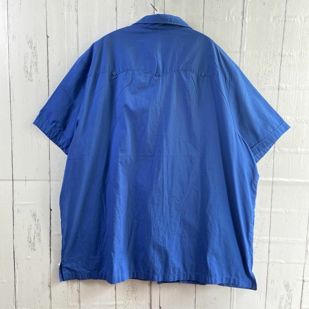 VINTAGE(ヴィンテージ)のキューバ シャツ メキシカンシャツ パナマ シャツ 半袖 古着 XXL ブルー メンズのトップス(シャツ)の商品写真