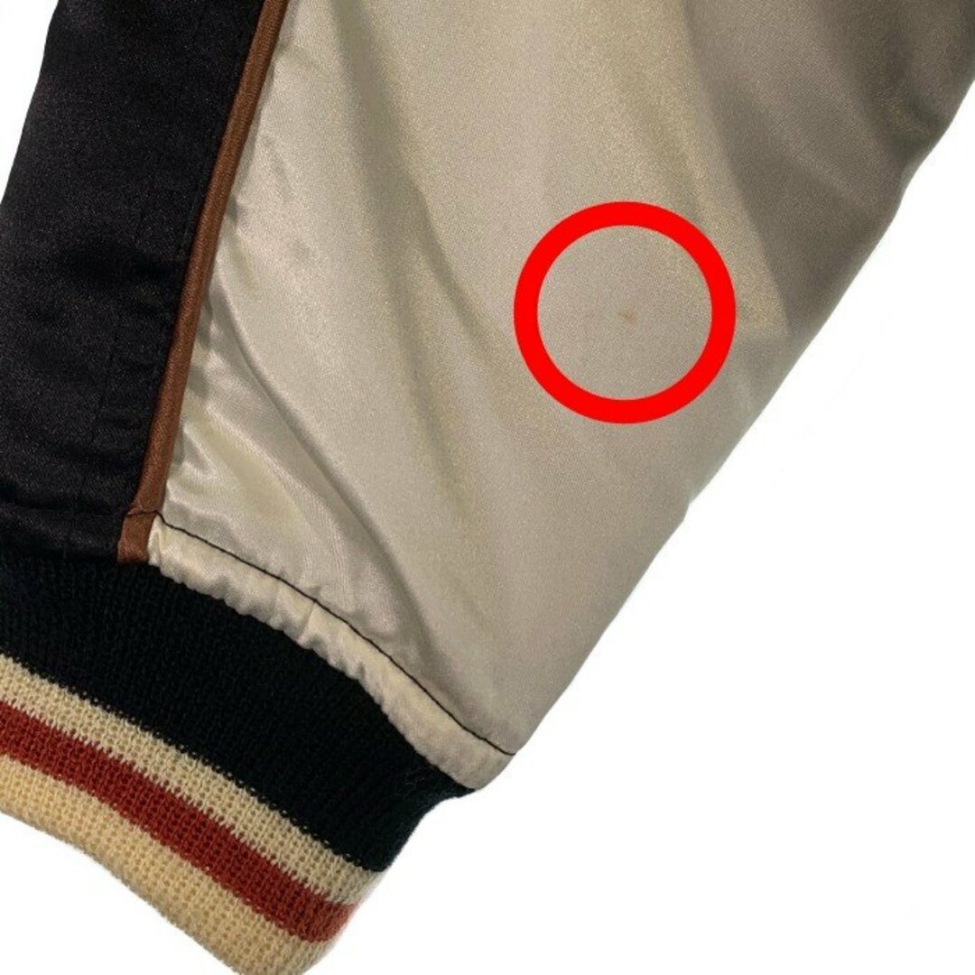 KAMINARI カミナリモータース リバーシブル スカジャン キルティング 中綿 ブラック ハコスカ Size 40 メンズのジャケット/アウター(スカジャン)の商品写真